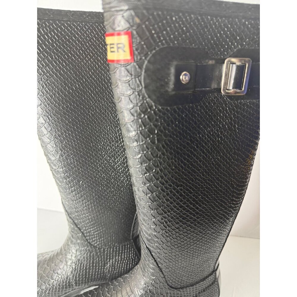 NEW Hunter Hunter Carnaby Boa Snake Rain Boots Black EU 35 36 US 5 UK 3 - Picture 10 of 12